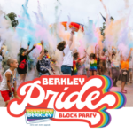 People celebrating at Berkley Pride Block Party.