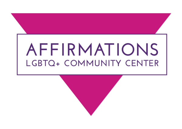 Affirmations LGBTQ+ Community Center logo, pink triangle